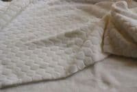Double Sided Cuddle soft Fleece Fabric Material - BUBBLE WHITE